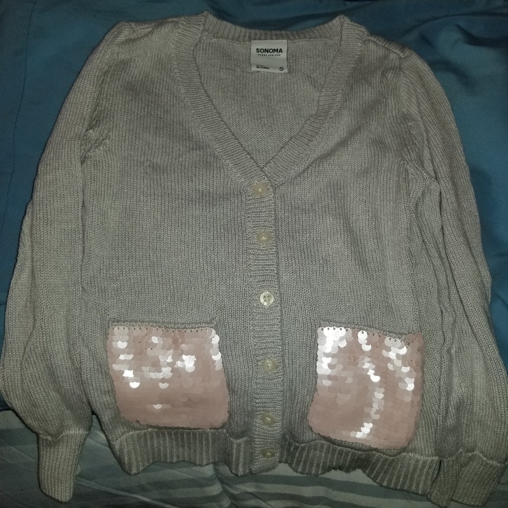 Girls button up sweater